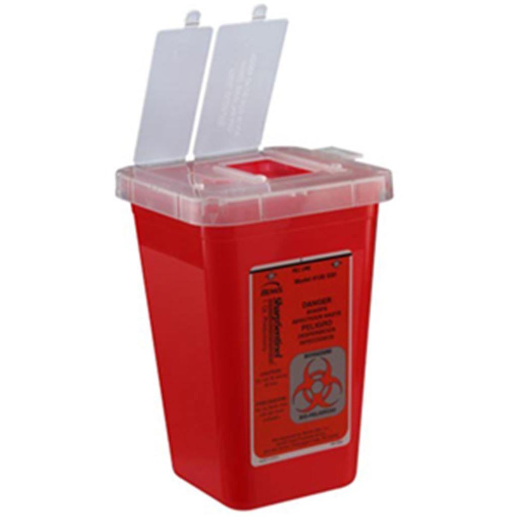 CONTENEDOR SHARPSENTINEL PARA DESECHOS PUNZOCORTANTES CAPACIDAD 0.95 LT