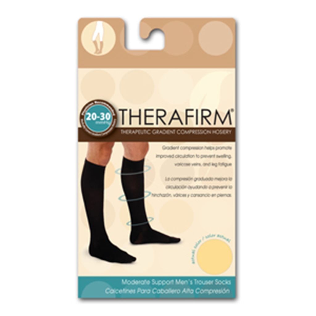 CALCETIN THERAFIRM ALTA COMPRESION (20-30 mmHg) CABALLERO TALLA X-GRANDE COLOR BEIGE
