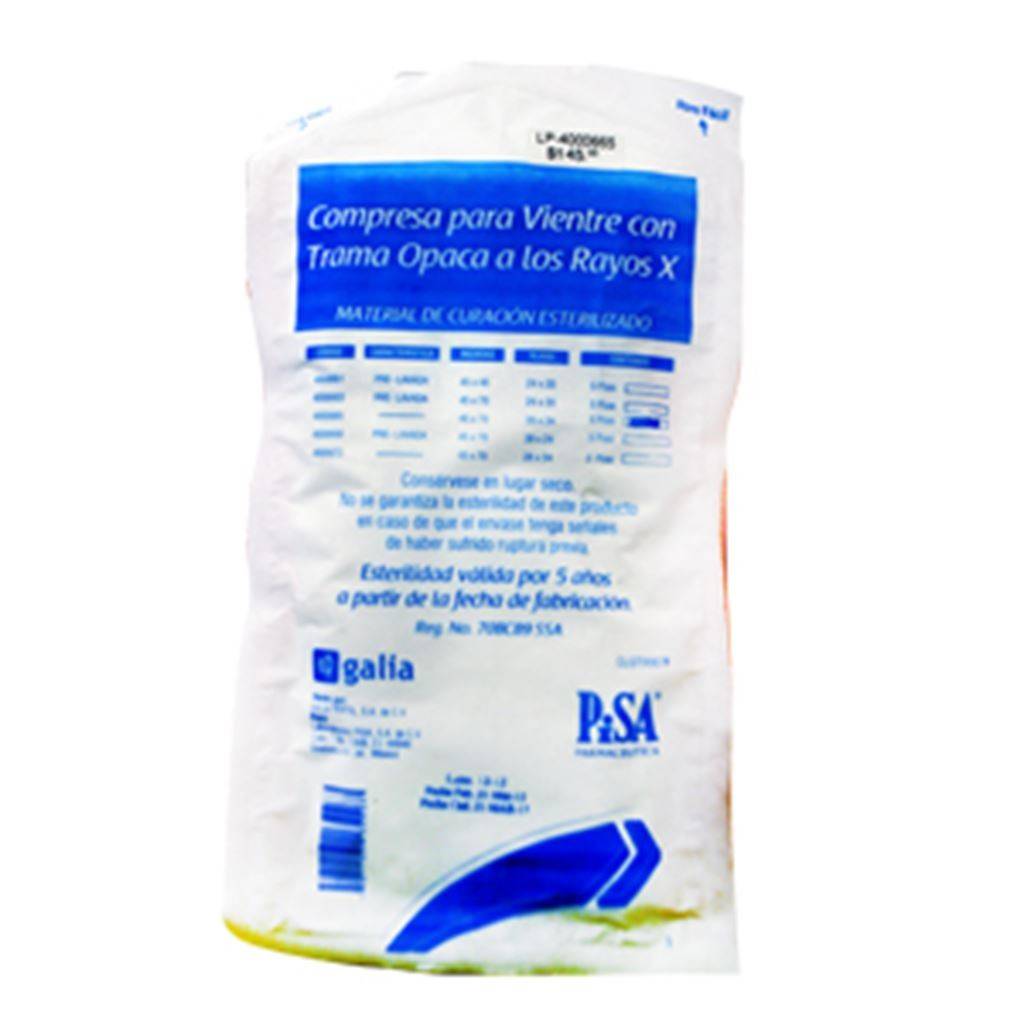 COMPRESA QUIRURGICA PISA 45X70 T28X24 E C/5PZAS