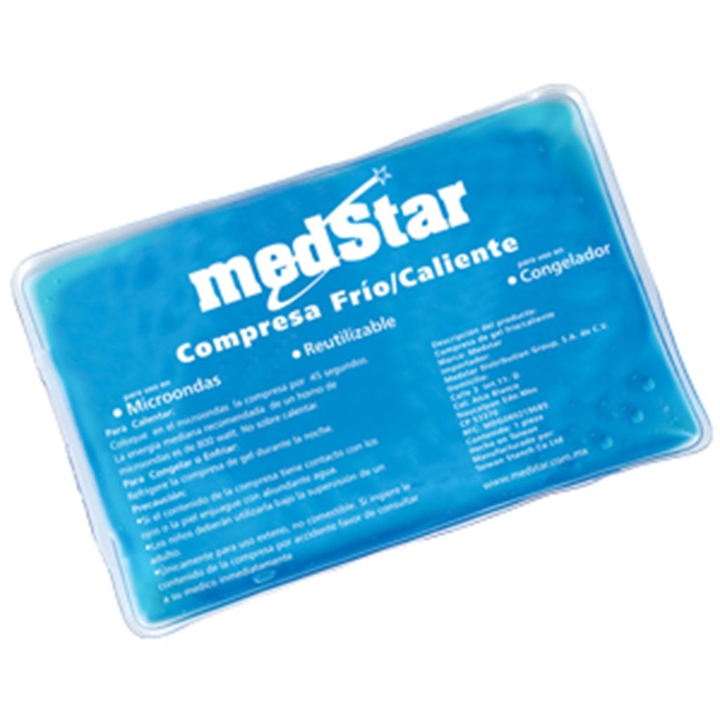 COMPRESA DE GEL MEDSTAR CON CUBIERTA DE PVC Y EVA.10 X 15 CMS.