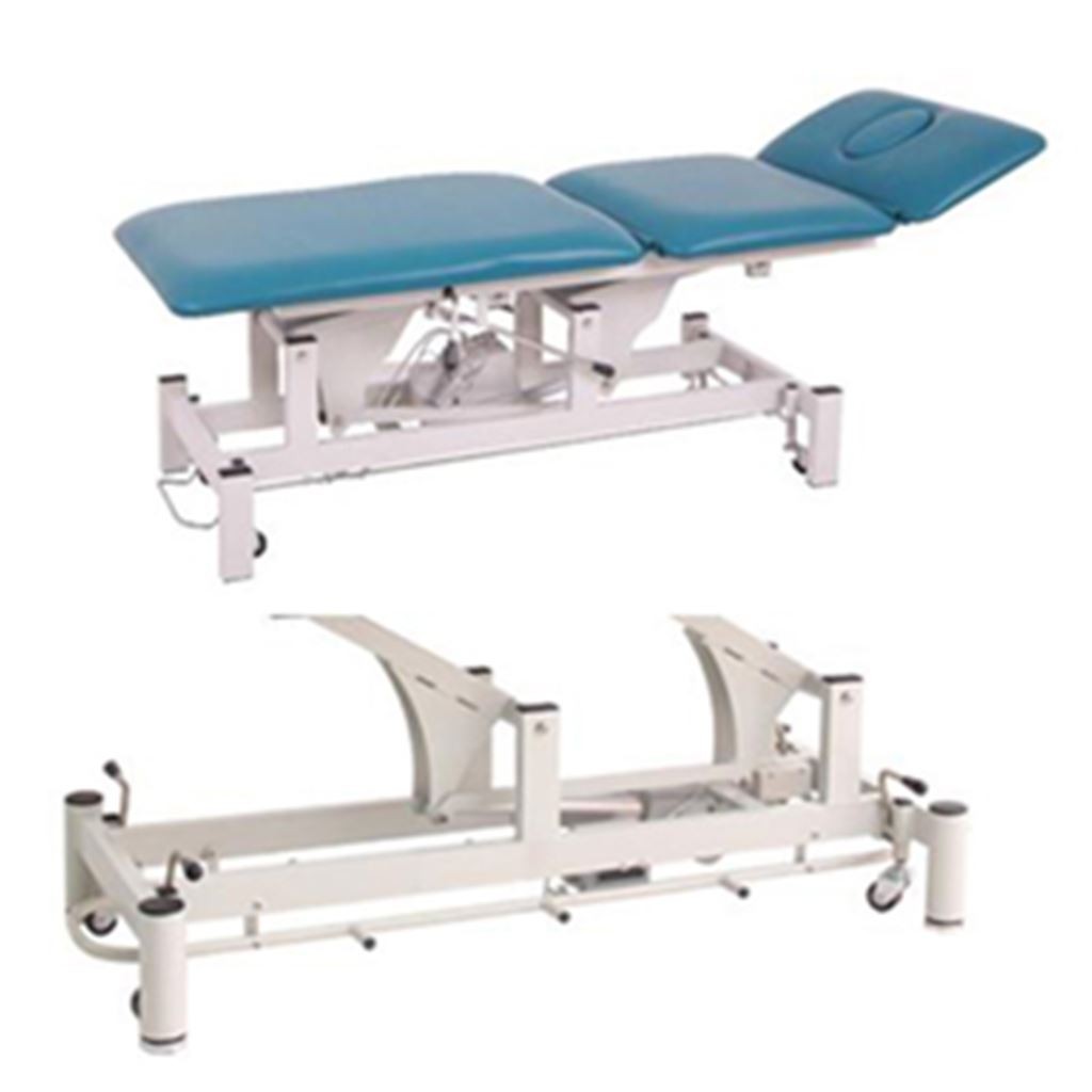 MESA DE TRATAMIENTO COMFY DE 3 SECCIONES CON ELEVACION ELECTRICA CABEZA Y RESPALDO AJUSTABLES