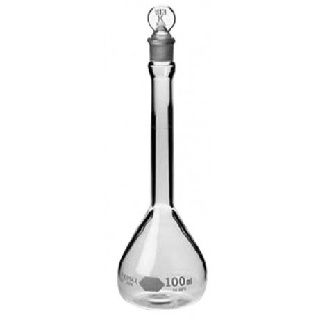 MATRAZ VOLUMETRICO,B TAPON VIDRIO - KIMAX