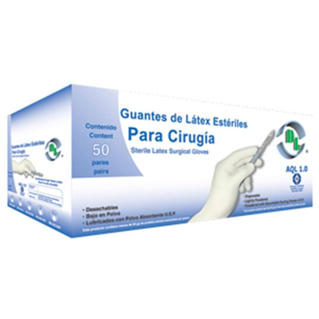 GUANTE DE LÁTEX DESECHABLE PARA CIRUGÍA TALLA 7.0