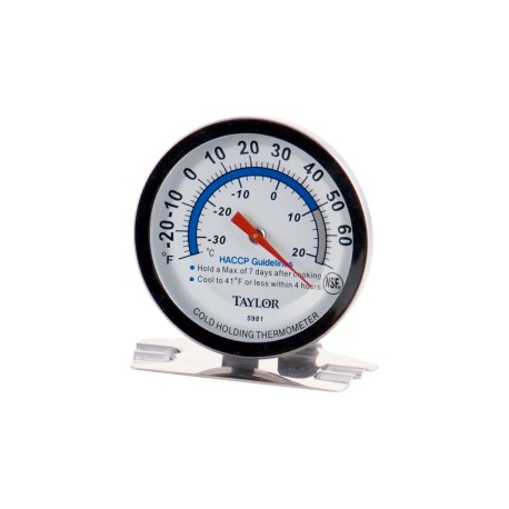 TERMÓMETRO PARA REFRIGERADOR CARÁTULA CIRCULAR DE 6.3CMS RANGO -34 A 20  grados C