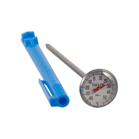 TERMÓMETRO BIMETÁLICO CARÁTULA CIRCULAR 1 Y VASTAGO 5 (0 A 150 grados C)