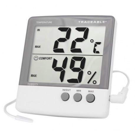 TERMOHIGRÓMETRO CON SONDA Y NUMEROS GRANDES - CONTROL COMPANY