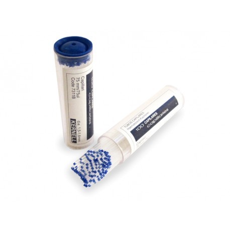 TUBO CAPILAR SIN HEPARINA C/100 (AZUL) - CHASE