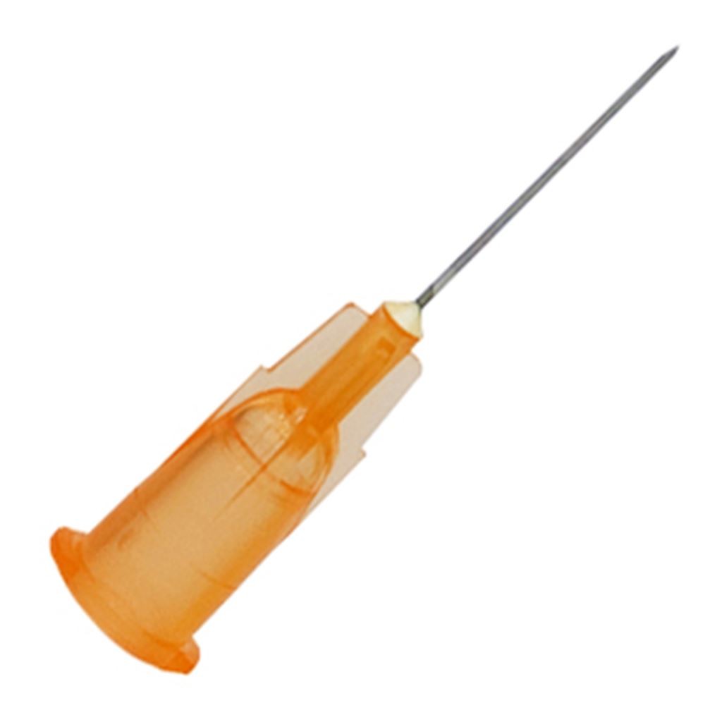 AGUJA HIPODERMICA 25 X 16 COLOR NARANJA