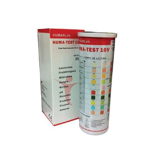 Tiras reactivas para uroanálisis 11G. Modelo HUMA-TEST 11G
