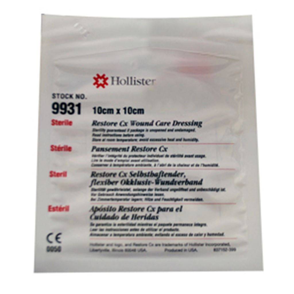 Apósito Hidrocoloide Restore Cx Hollister Oclusivo Estéril 10x10 cm