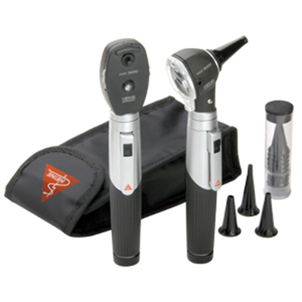 ESTUCHE DIAGNOSTICO HEINE MINI 3000 2 MANGOS EST. SUAVE NEGRO