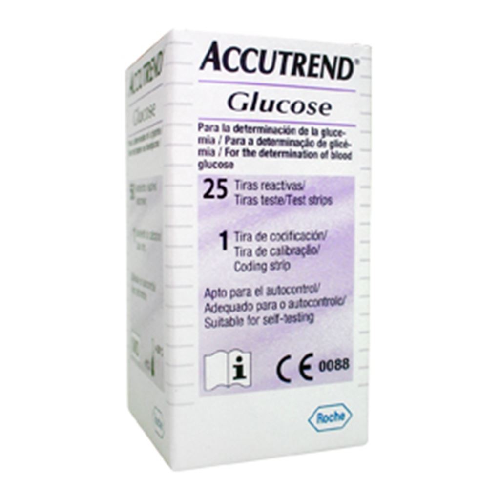 TIRAS REACTIVAS ACCUTREND GLUCOSA C 25