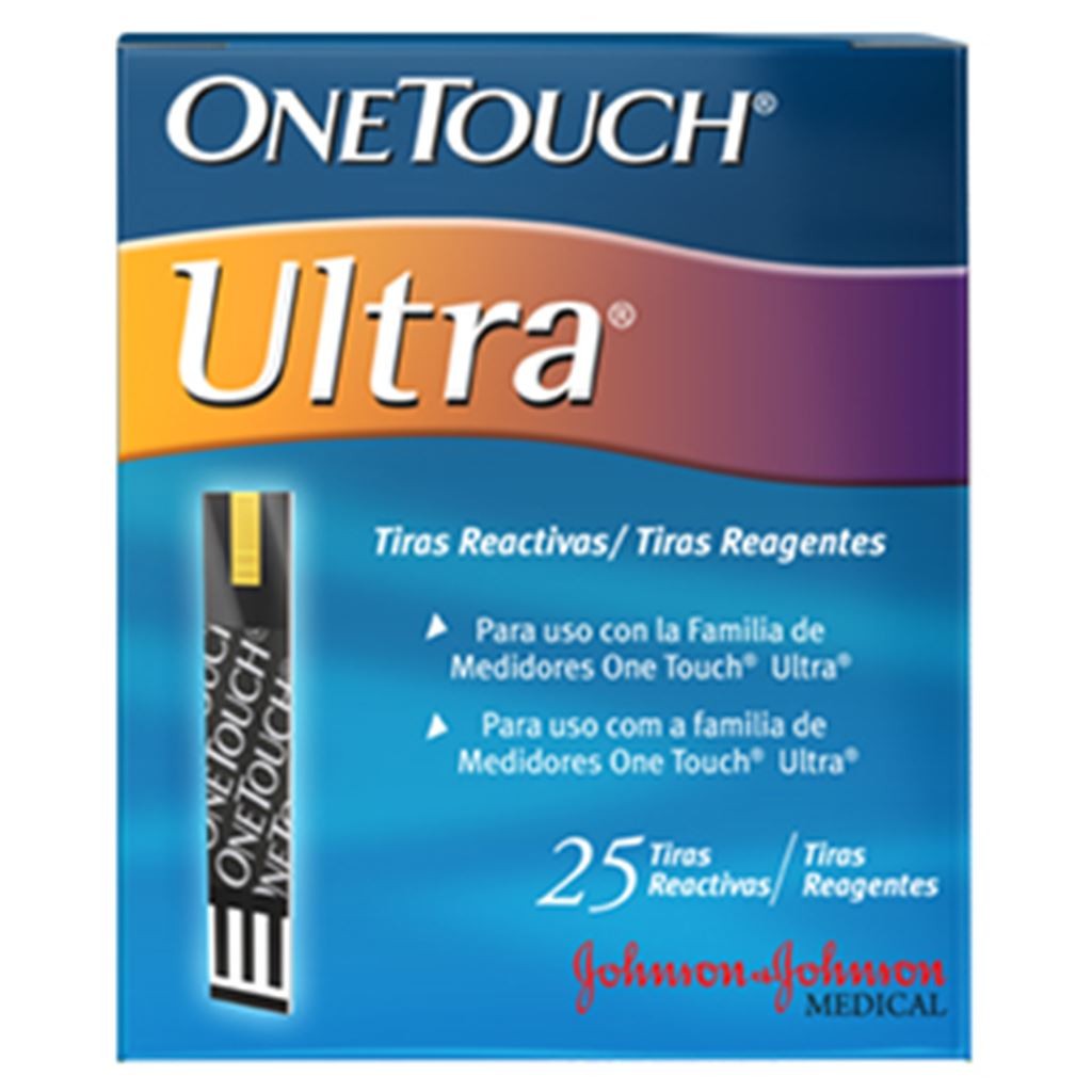 ONETOUCH JOHNSON MEDICAL TIRAS REACTIVAS ULTRA 25 PZ